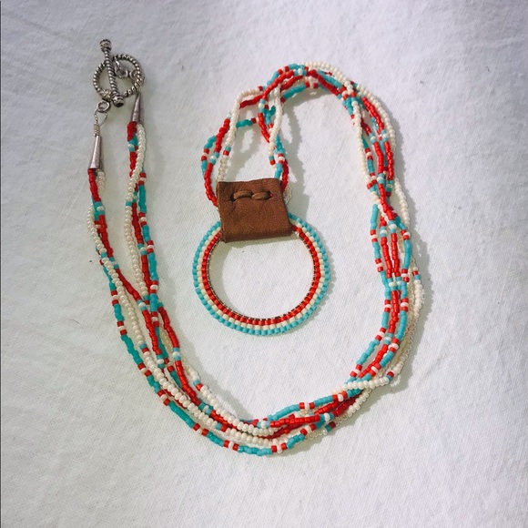 Handcrafted Peyote Beaded Circle Necklace Or Eyeglass Holder Necklace - Picture 4 of 6